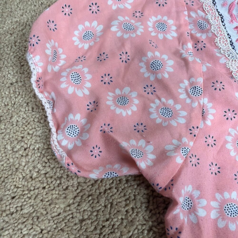 Vtg Nightgown Womens XL Pink Daisy Embroidered Lace CottageCore Traditional Maxi - Picture 3 of 7